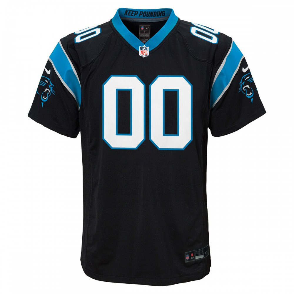 Carolina Panthers Nike Youth Custom Game Jersey - Black-GridironStore